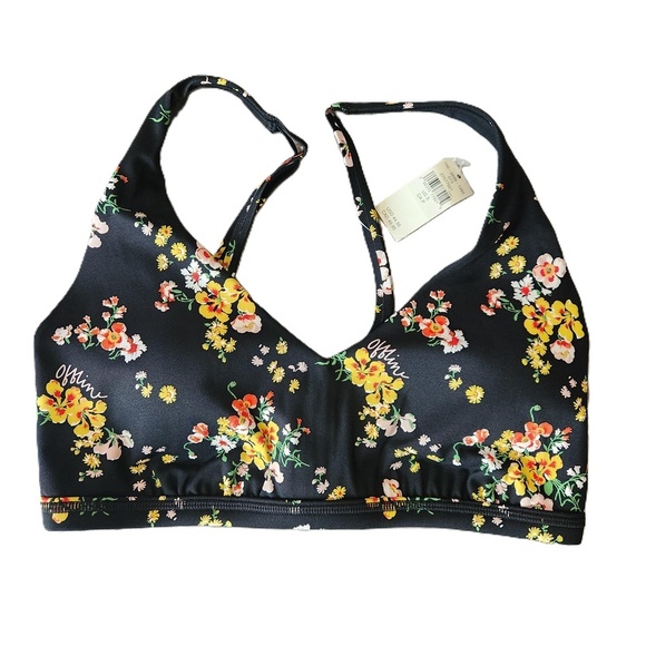 Aerie Black Floral Bralette Bra XS New With Tags - Picture 5 of 6